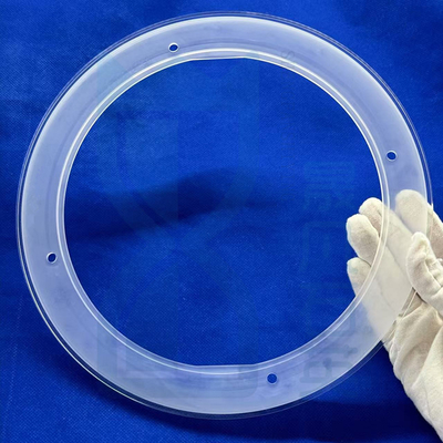 Anello di perforatura in pietra di vetro di silice fuso trasparente congelato