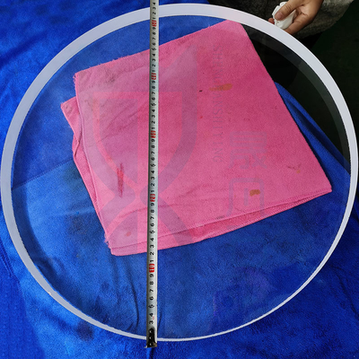 Alta trasmissione luminosa di grande diametro Quartz Glass Disc trasparente Quartz Glass Sheet Custom
