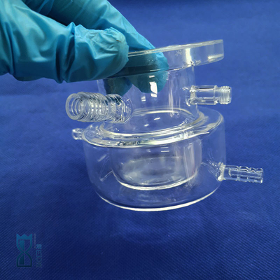 Reattore di quarzo di laboratorio resistenza alla corrosione ad alta temperatura 50ml 100ml 150ml
