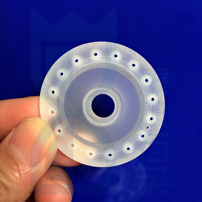 Semiconduttore resistente alla corrosione ad alta temperatura, special Quartz Frosted Flange Quartz Perforated Flange
