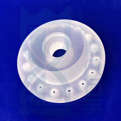 Semiconduttore resistente alla corrosione ad alta temperatura, special Quartz Frosted Flange Quartz Perforated Flange
