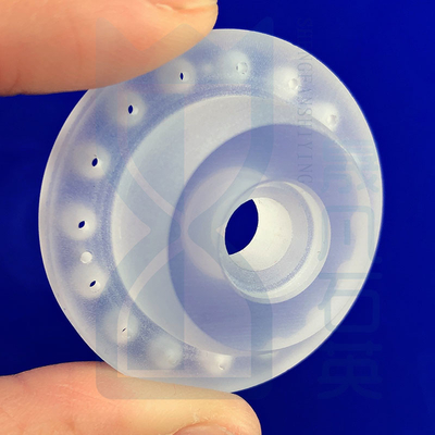 Semiconduttore resistente alla corrosione ad alta temperatura, special Quartz Frosted Flange Quartz Perforated Flange