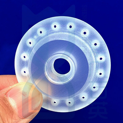 Semiconduttore resistente alla corrosione ad alta temperatura, special Quartz Frosted Flange Quartz Perforated Flange