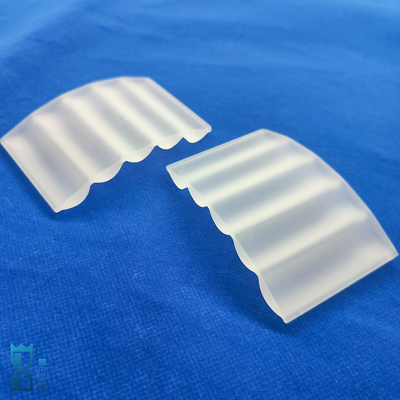 Fabbrica Alta prestazione Fuso Silice Custom Irregolare Frosted Quartz Sheet Glass Plate