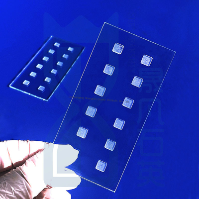 Lastra di vetro al quarzo personalizzata 0,5-100 mm per applicazioni ottiche nei semiconduttori