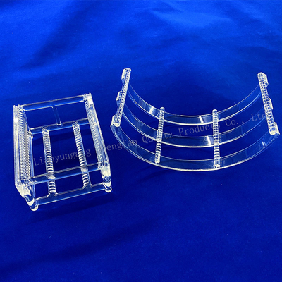 Fabbrica di semiconduttori personalizzati resistenti alla corrosione ad alta temperatura quarzo a canna a fessura Barca di quarzo