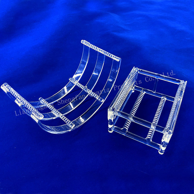 Fabbrica di semiconduttori personalizzati resistenti alla corrosione ad alta temperatura quarzo a canna a fessura Barca di quarzo