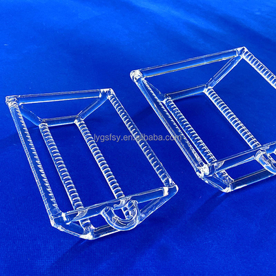 Fabbrica di semiconduttori personalizzati resistenti alla corrosione ad alta temperatura quarzo a canna a fessura Barca di quarzo
