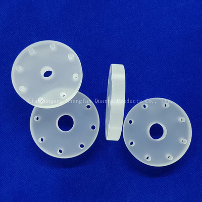 Fabbrica personalizzata resistente alle alte temperature circolare perforata piastra di quarzo lamiera di vetro ghiacciata