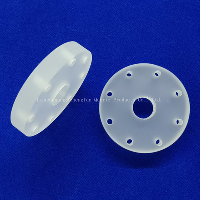 Fabbrica personalizzata resistente alle alte temperature circolare perforata piastra di quarzo lamiera di vetro ghiacciata
