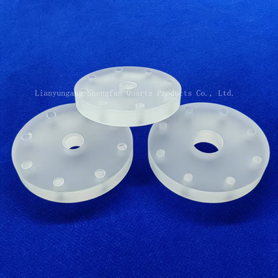Fabbrica personalizzata resistente alle alte temperature circolare perforata piastra di quarzo lamiera di vetro ghiacciata
