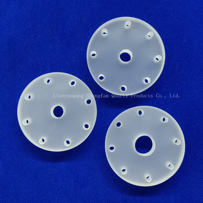 Fabbrica personalizzata resistente alle alte temperature circolare perforata piastra di quarzo lamiera di vetro ghiacciata