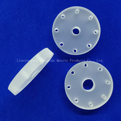 Fabbrica personalizzata resistente alle alte temperature circolare perforata piastra di quarzo lamiera di vetro ghiacciata
