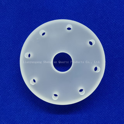 Fabbrica personalizzata resistente alle alte temperature circolare perforata piastra di quarzo lamiera di vetro ghiacciata