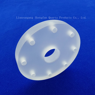Fabbrica personalizzata resistente alle alte temperature circolare perforata piastra di quarzo lamiera di vetro ghiacciata