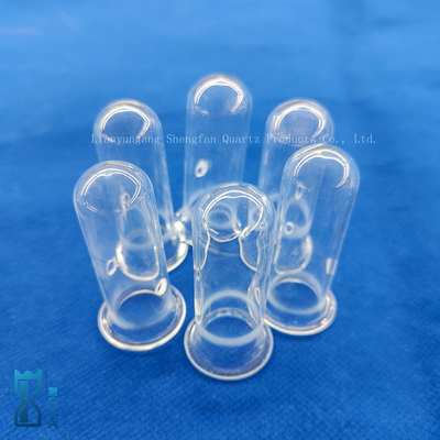 Acciaio di vetro per laboratorio trasparente resistente al calore tubo perforante di vetro al quarzo tubo di prova al quarzo
