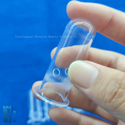 Acciaio di vetro per laboratorio trasparente resistente al calore tubo perforante di vetro al quarzo tubo di prova al quarzo