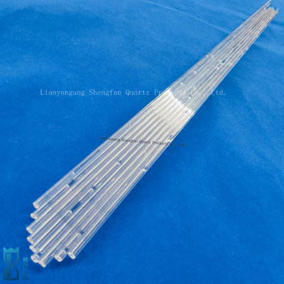 Tubo di vetro di quarzo resistente alle alte temperature, fabbricato in fabbrica, con purezza del 99,99% di SiO2 e temperatura di funzionamento di 1100°C