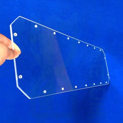 Fabbrica ad alta trasmissione luminosa Laser perforato a misura di lamina di vetro di quarzo fuso