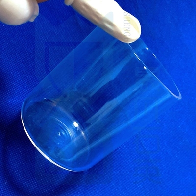 Tubo di prova a fondo piatto in vetro di quarzo resistente alla corrosione ad alta temperatura su misura