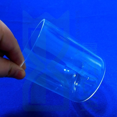 Tubo di prova a fondo piatto in vetro di quarzo resistente alla corrosione ad alta temperatura su misura