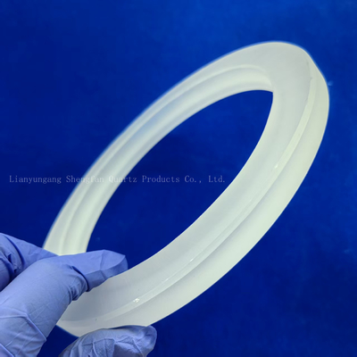 Trasformazione personalizzata di alta purezza di quarzo ghiacciato anello irregolare strumento di vetro flange