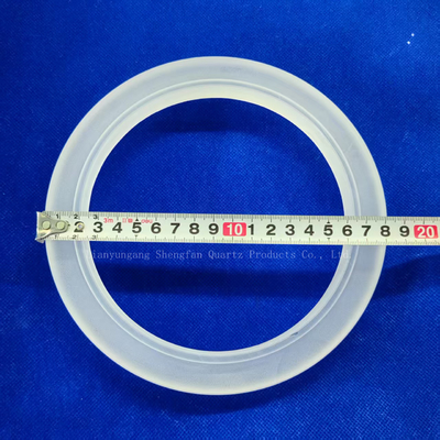 Trasformazione personalizzata di alta purezza di quarzo ghiacciato anello irregolare strumento di vetro flange