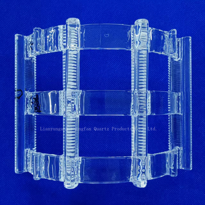 Rack di pulizia per wafer di silicio su misura Barca a scanalatura di quarzo Resistente alle alte temperature