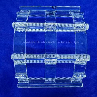 Rack di pulizia per wafer di silicio su misura Barca a scanalatura di quarzo Resistente alle alte temperature