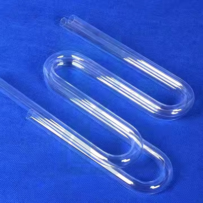 Tubo di vetro di quarzo su misura resistente alle alte temperature a forma di U