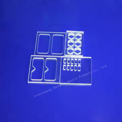 Lastra di vetro al quarzo personalizzata 0,5-100 mm per applicazioni ottiche nei semiconduttori