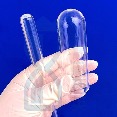 Tubo di prova in quarzo a fine rotonda e chiara per laboratorio