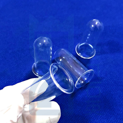 Alte temperature alta purezza di silice di quarzo tubo di vetro di quarzo con tubo di flange di quarzo tubo di prova a flange