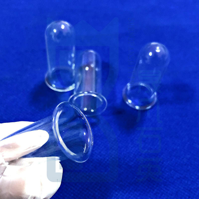 Alte temperature alta purezza di silice di quarzo tubo di vetro di quarzo con tubo di flange di quarzo tubo di prova a flange