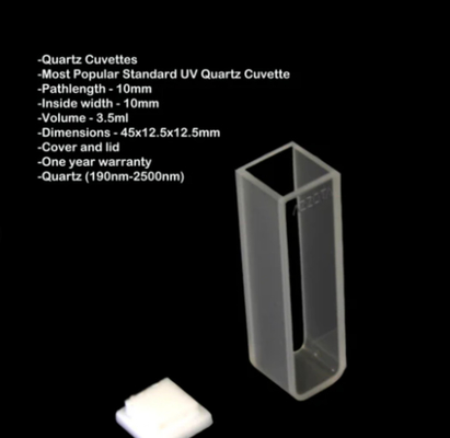 Cuvette di quarzo ultraviolette 5 ml/10 ml 100% senza bolle compatibili con spettrometri UV-Vis