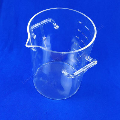 Fabbrica di bicchieri di vetro di quarzo e di cristallo di quarzo resistenti alle alte temperature resistenti alla corrosione