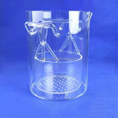 Fabbrica di bicchieri di vetro trasparenti di quarzo resistenti alle alte temperature e alla corrosione