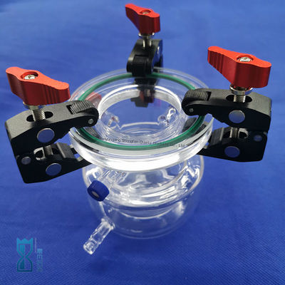 Reattore di quarzo a doppio strato altamente trasparente e resistente alla corrosione per vetri di laboratorio scientifico