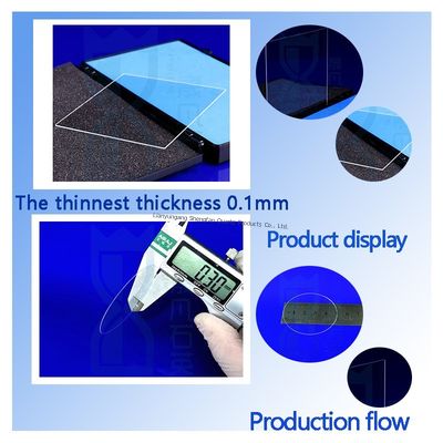 Alta trasparenza 99,99% purezza piastra di cristallo al quarzo con temperatura di lavoro di 1100°C