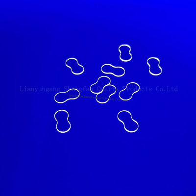 Lastre di vetro al quarzo fuso trasparente ai raggi ultravioletti di piccole dimensioni tagliate al laser per finestre di camere