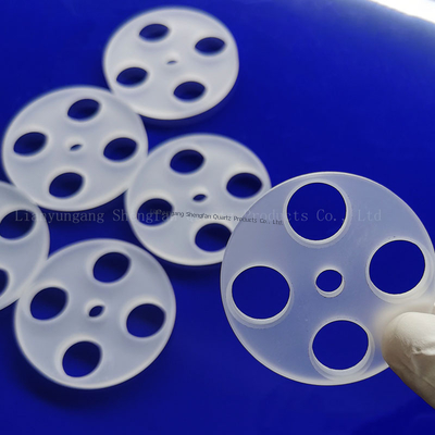 Lastre smerigliate in quarzo fuso personalizzate resistenti alla corrosione e alle alte temperature per il supporto dei campioni