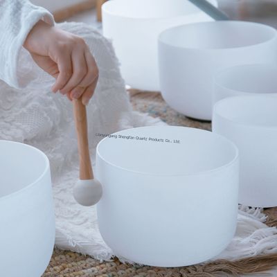 7 Chakra Balance Quartz Singing Bowl con 12 note musicali e resistenza alle alte temperature per la meditazione