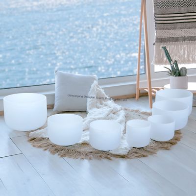 7 Chakra Balance Quartz Singing Bowl con 12 note musicali e resistenza alle alte temperature per la meditazione