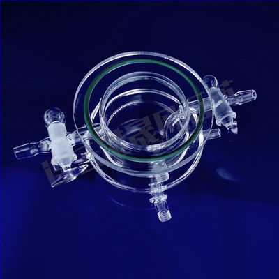 Equipaggiamento chimico di laboratorio di quarzo di alta qualità 500ml 1000ml Reattore fotochimico di quarzo