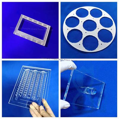 Alta precisione JGS1 JGS2 JGS3 Quartz Glass Plate Glass Quartz Sheet Process CNC Cut to Size Fused Silica Quartz Glass Disc