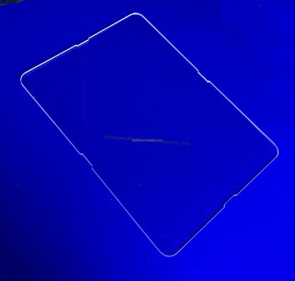 Placca di vetro di quarzo ad alta trasparenza, 92% di trasmissione luminosa, temperatura di lavoro di 1100°C e purezza del 99,99% di SiO2