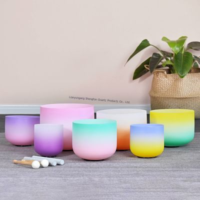 Versatile Crystal Singing Bowl Set for Meditation Healing Sound Therapy and Spiritual Healing Sessions in Wellness Centers