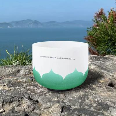 Pure Quartz Crystal Singing Bowl Set con scala musicale digitale per la guarigione dei chakra e la meditazione