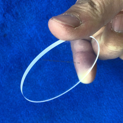Piastra rotonda in vetro di quarzo silicea fusa resistente al calore UV personalizzata, substrato in vetro di quarzo trasparente