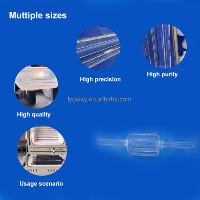 Tubo di vetro al quarzo trasparente con elevata rigidità dielettrica, bassa conducibilità e mantiene le prestazioni a temperature elevate